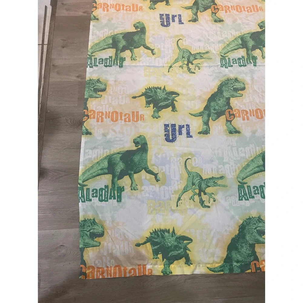 Vintage Disney Dinosaur Sheets Twin 2000 Aladar Carnotaur Movie Flat Fitted Y2K